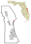 Brevard County Florida Incorporated and Unincorporated areas Cape Canaveral Highlighted